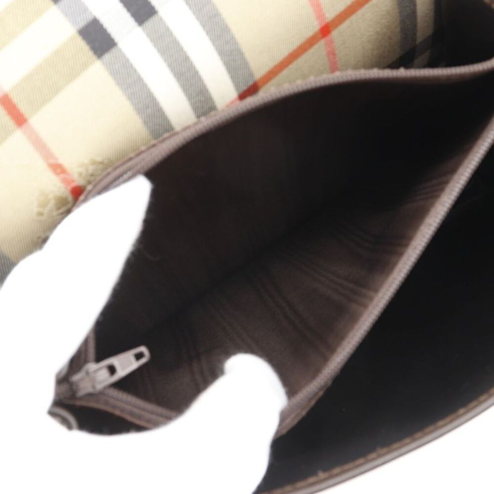 Burberry Check Canvas Leather Shoulder Bag - Picture 6 of 10